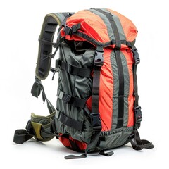 Durable Emergency Backpack On Isolated 