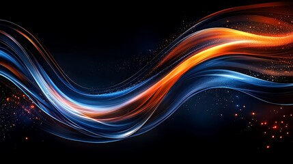 Energetic Glowing Abstract Fluid Motion in Vibrant Organic Shapes with Soft Bokeh Highlights