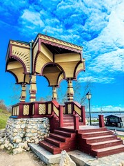 Golitsyn gazebo also known as Alexander Green`s gazebo in Arkhangelsk, Russia.