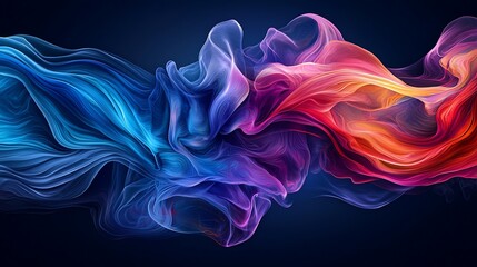 Luminescent Color Pencil Abstract: Vivid Organic Forms in Motion with Soft Bokeh Glow