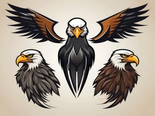 Obraz premium american bald eagle,Eagle Captured In Direct View Feathers Peaking