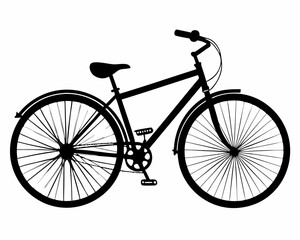 bicycle silhouette vector illustration