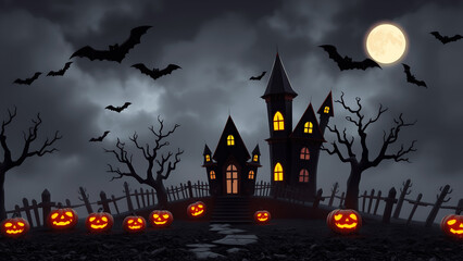 Happy Halloween Banner Background