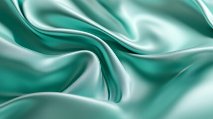 Obraz premium A 3D render showcasing swirl curve wavy backgrounds in a trendy, minimal, and clean design. The abstract composition features silk-like fabric waves, creating a modern and elegant scene ideal for wall