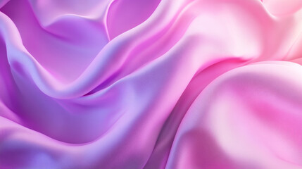 Obraz premium A 3D render showcasing swirl curve wavy backgrounds in a trendy, minimal, and clean design. The abstract composition features silk-like fabric waves, creating a modern and elegant scene ideal for wall