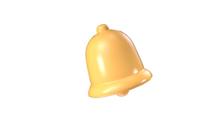 3d rendering bell icon