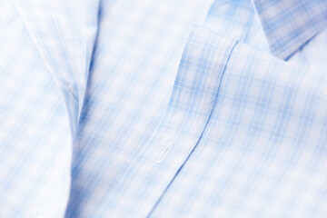 Close up of Men's checkered shirt.	
