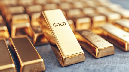 Closeup of Gold Bars Futures Trading Charts in Modern Financial Setting with Copy Space, Selective Focus, and Ultra HD Quality