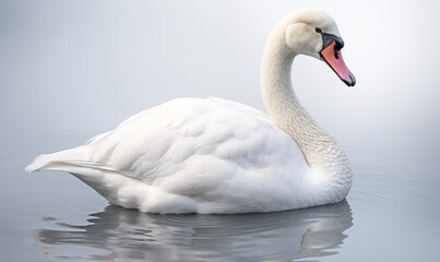 Fototapeta premium Swan Studio Shot on a Clean Background