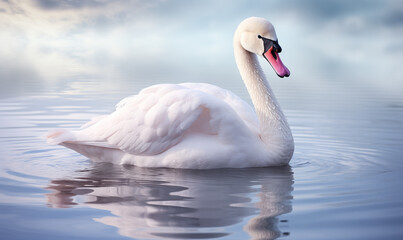 Obraz premium Swan Studio Shot on a Clean Background