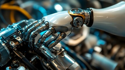 Robotic Hand Mechanical Interface Digital Technology Automation