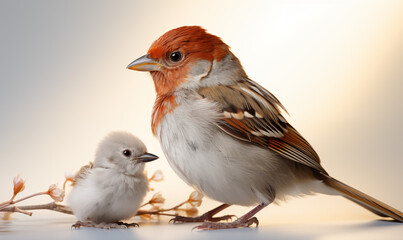 Sparrow Studio Shot on a Clean Background