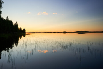 Midnight sun in Lapland