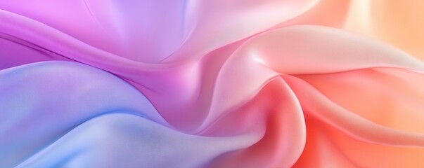 Obraz premium Curved pastel fabric, smooth and gentle transitions, abstract background