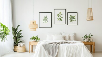 Serene Botanical Prints: Leaf, Flower, and Tree Illustrations for a Tranquil Natural Ambiance.