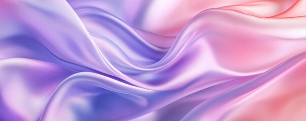 Obraz premium Smooth pastel curves, silky fabric texture, abstract flowing design