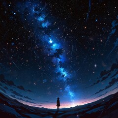 Fototapeta premium a galaxy that is above a planet with a star that says star .