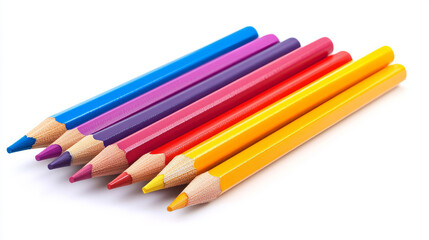 Fototapeta premium This set features a collection of pastel-colored pencils designed for children. Each pencil is crafted to provide a smooth, vibrant application of color, ideal for drawing and coloring. The soft, mute