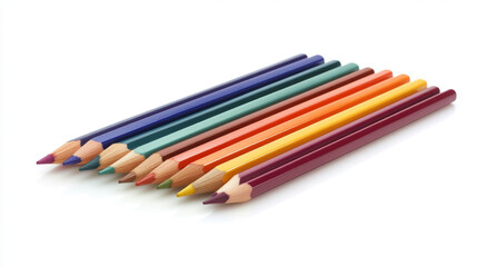 Naklejka premium This set features a collection of pastel-colored pencils designed for children. Each pencil is crafted to provide a smooth, vibrant application of color, ideal for drawing and coloring. The soft, mute