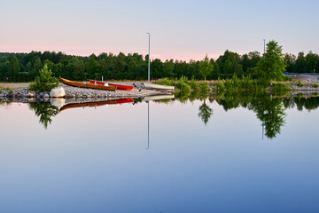 Obraz premium boats on the lake