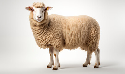 Fototapeta premium Sheep Studio Shot on a Clean Background