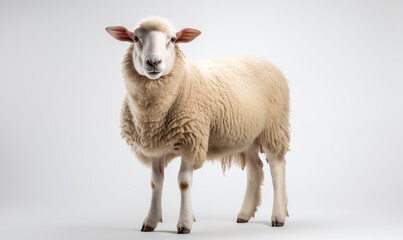 Fototapeta premium Sheep Studio Shot on a Clean Background