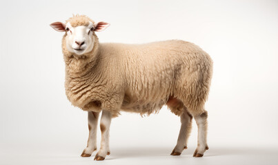 Fototapeta premium Sheep Studio Shot on a Clean Background