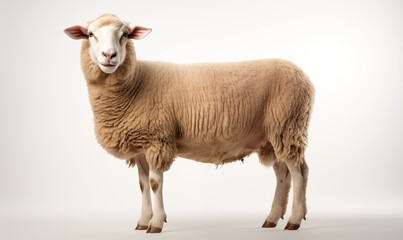 Fototapeta premium Sheep Studio Shot on a Clean Background