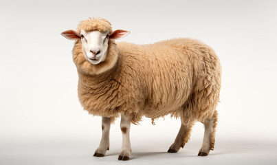 Fototapeta premium Sheep Studio Shot on a Clean Background