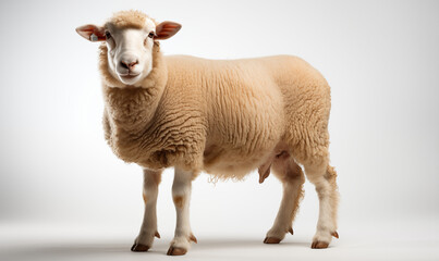 Obraz premium Sheep Studio Shot on a Clean Background