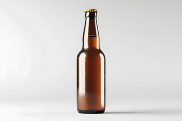 Beer bottle mock up, isolated on white background