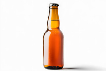Beer bottle mock up, isolated on white background