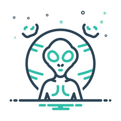 Mix icon for alien