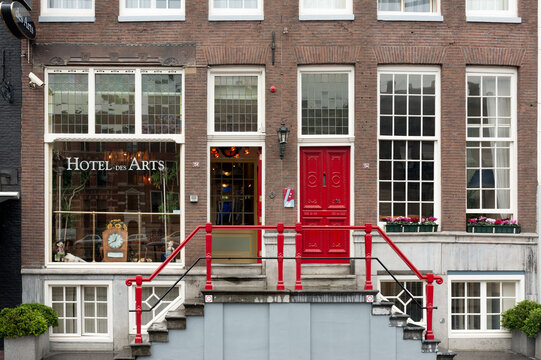 AMSTERDAM, NETHERLANDS - MAY 08, 2012:  Exterior view of Hotel Des Arts in Rokin