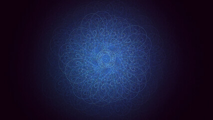 3D manual rendering abstract technology fractal background. Its not AI Generatd illustration.