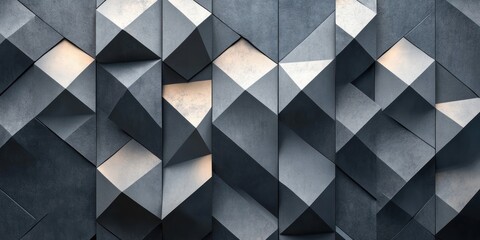 Obraz premium Abstract Geometric Pattern on a Dark Grey Wall