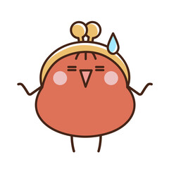 呆れているがま口財布