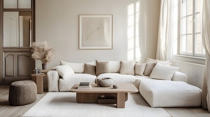 Tranquil Nordic-Inspired Living Room with Blended Modern and Traditional Elements