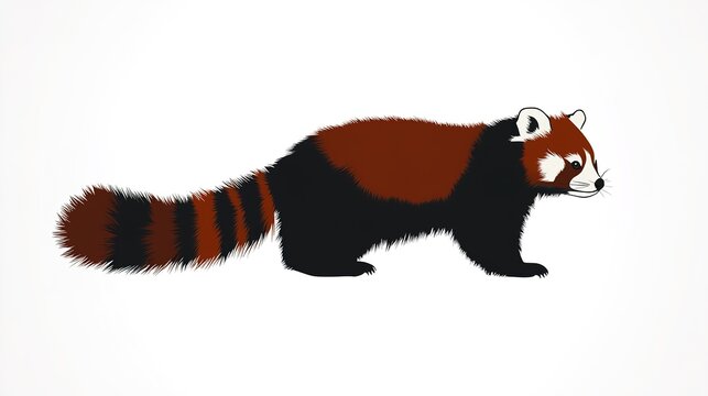 red panda black brown fur animal clip art preview