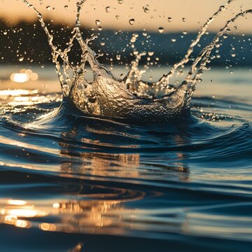 water splash in water