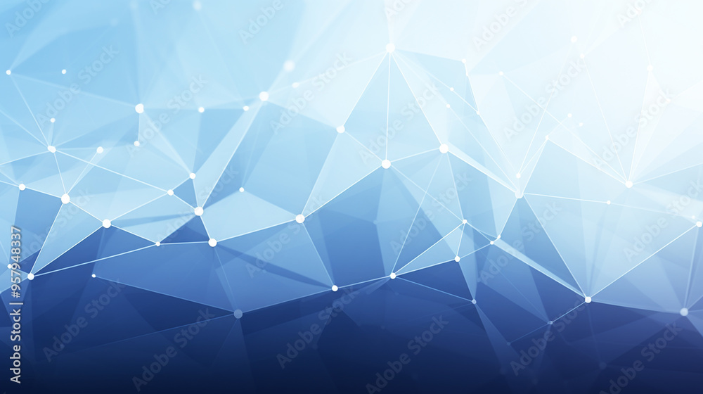 Wall mural abstract blue water background in polygonal style