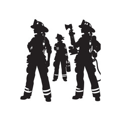 firefighter vector silhouette