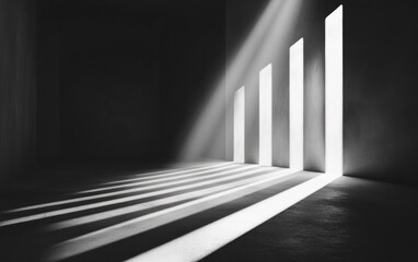 Obraz premium 3D rendering of light and shadow effects