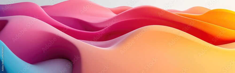 Leinwandbilder Colorful background template with gentle classic texture for graphic design projects featuring a 3D cartoon rendering and ample copy space