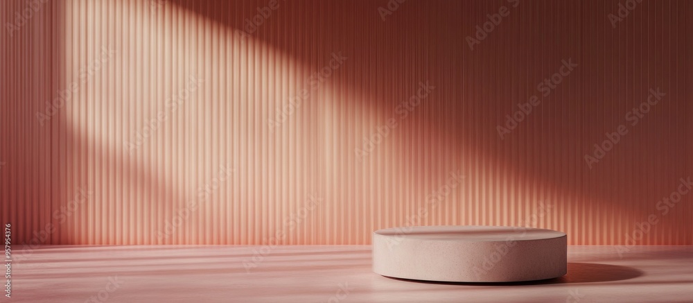 Aufkleber abstract minimalistic background featuring a pedestal 3d rendering