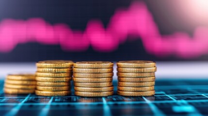 Futuristic Investment Opportunity in Digital Market - with Copy Space and Selective Focus, Quality