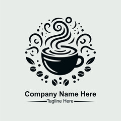 coffee shop logo vector