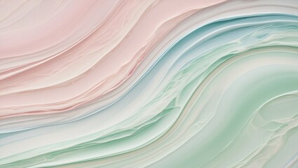 Obraz premium A fluid, marble-like texture with soft pastel colors blending together, creating a gentle and dreamy effect with delicate veining throughout