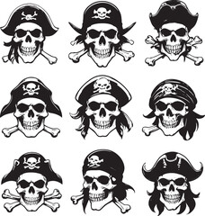 Anatomical Skull Silhouette Digital Art in Black and White for Medical Illustration
