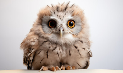 Obraz premium Owl Studio Shot on a Clean Background